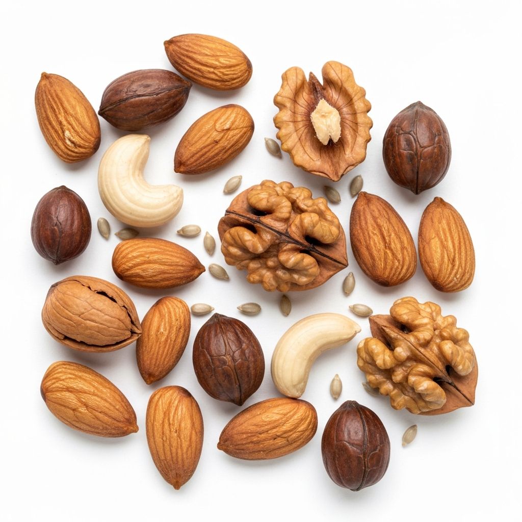 Verschiedene Nüsse und Samen